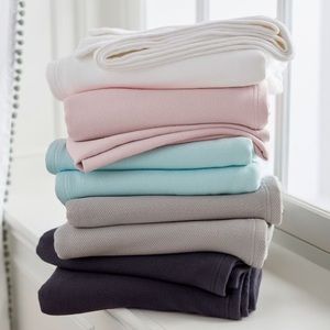 PB Teen Ultimate Organic Cotton Blanket Navy